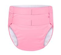 LittleForBig Soft Underwear Comfortable Washable Adjustable Reusable Waterproof Hook-and-Loop Adult Training Pants Pink XL