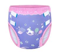 LittleForBig Sous-vêtements en Soyeux Doux Confortables Lavables Réutilisables Culotte d'entraînement pour Adulte - Monde de Rêve Pourpre L