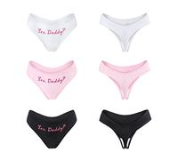 LittleForBig sous-vêtements féminins en Coton Doux Slip Hipster Confortable Ensemble de 3 String Culottes-Yes Daddy XXXXL