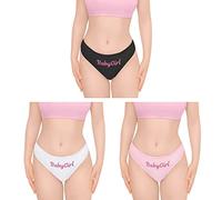 LittleForBig sous-vêtements féminins en Coton Doux Slip Hipster Confortable Ensemble de 3 String Culottes-Babygirl