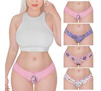 LittleForBig sous-Vêtements Féminins en Coton Doux Slip Hipster Confortable Ensemble de 4 Culottes - Motif Licorne Multicolore XL