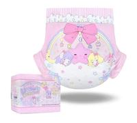 LittleForBig Très Absorbant 7 000 ml Fermeture Auto-Agrippante Réglable Couche Adulte Imprimée Couche Arrière en Tissu 10 Pièces - Petites Fées au Pays des Rêves (M)