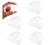 Littlegaofeithing 5Pcs Arrêts de Portes,Butées de Porte Transparentes,Semi - circulaire Stop-porte Adhésif au Sol pour Tous les Sols Durs, Assurer la Protection de nos Portes et Murs