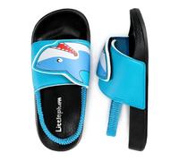 Littleplum Claquette Enfant Garcon Pantoufles Plage Chaussons Douche Garcon Fille Pantoufles de Bain Chausson pour Piscine Sandale Enfant(A bleu,22/23 EU)