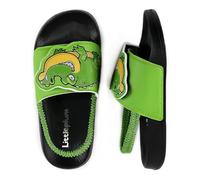 Littleplum Claquette Enfant Garcon Pantoufles Plage Chaussons Douche Garcon Fille Pantoufles de Bain Chausson pour Piscine Sandale Enfant(A vert,32/33 EU)