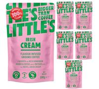 Little's Irish Cream - Lot de 6 paquets de café moulu aromatisé à la crème irlandaise (6 sachets de 100 g) - Café moulu riche et lisse, infusé à la saveur de vanille - Convient aux végétaliens, à