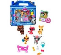 Littlest Pet Shop - BASIC FUN - Farm Besties - 5 animaux avec bobblehead - 7 accessoires - Série 1 Génération 7 Or