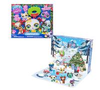 Littlest Pet Shop - Calendrier des fêtes de luxe - Calendrier de l'Avent série 4 - Figurine LPS authentique à tête pompon LPS de 7e génération, animal jouet de collection, à partir de 4 ans