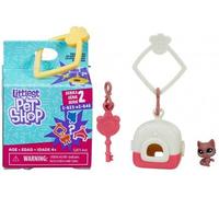 Littlest Pet Shop Collection Surprise Serie 2 : Chaton Brun 2-B30 + Habitat + Accessoire - Figurines Petshops - Jouet Fille