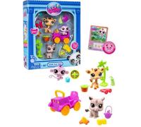 LITTLEST PET SHOP, SAFARI PLAY PACK - GEN 7, PETS 53, 54, 55, FIGUR
