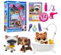 Littlest Pet Shop Set de figurines Spa pour animaux animaux #172-174 + accessoires figurines articulées à collectionner 4+