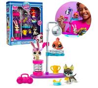 Littlest Pet Shop Set figurines Disco Night animaux + accessoires figurines articulées à collectionner 4+