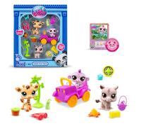 Basic Fun – Littlest Pet Shop – Safari Play Pack Gen 7 – Pets 53, 54, 55 – Figur