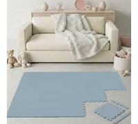 LittleTom 18 Pièces Tapis de Sol Bébé dès le Premier Mois - 30x30 cm Dalles en Mousse EVA avec Bordures - Surface de Jeu pour l'Éveil - Carrés Puzzle Antidérapants - Revêtement pour Chambre des Petits