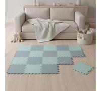 LittleTom 18 Pièces Tapis de Sol Bébé dès Le Premier Mois - 30x30 cm Dalles en Mousse EVA - Surface de Jeu Douce pour l'Éveil - Carrés Puzzle Antidérapants - Revêtement pour la Chambre des Petits