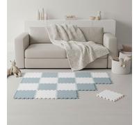 LittleTom 18 Pièces Tapis de Sol Bébé dès Le Premier Mois - 30x30 cm Dalles en Mousse EVA - Surface de Jeu Douce pour l'Éveil - Carrés Puzzle Antidérapants - Revêtement pour la Chambre des Petits