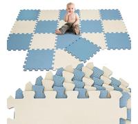 LittleTom 18 Pièces Tapis de Sol Bébé dès Le Premier Mois - 30x30 Dalles en Mousse EVA - Surface de Jeu Douce pour l'Éveil - Carrés Puzzle Antidérapants - Revêtement pour la Chambre des Petits