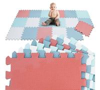 LittleTom 18 Pièces Tapis de Sol Bébé dès Le Premier Mois - 30x30 Dalles en Mousse EVA - Surface de Jeu Douce pour l'Éveil - Carrés Puzzle Antidérapants - Revêtement pour la Chambre des Petits