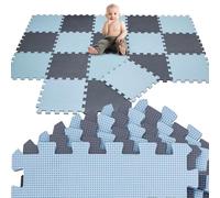 LittleTom 18 Pièces Tapis de Sol Bébé dès Le Premier Mois - 30x30 Dalles en Mousse EVA - Surface de Jeu Douce pour l'Éveil - Carrés Puzzle Antidérapants - Revêtement pour la Chambre des Petits