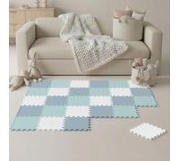 LittleTom 27 Pièces Tapis de Sol Bébé dès Le Premier Mois - 30x30 cm Dalles en Mousse EVA - Surface de Jeu Douce pour l'Éveil - Carrés Puzzle Antidérapants - Revêtement pour la Chambre des Petits