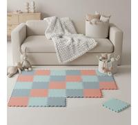 LittleTom 27 Pièces Tapis de Sol Bébé dès Le Premier Mois - 30x30 cm Dalles en Mousse EVA - Surface de Jeu Douce pour l'Éveil - Carrés Puzzle Antidérapants - Revêtement pour la Chambre des Petits