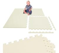 LittleTom 4 Pièces Tapis de Sol pour Enfants - 50x50 cm Dalles en Mousse EVA - Surface de Jeu Douce pour Bambins et Jeunes Enfants - Carrés Puzzle Antidérapants - Revêtement pour la Chambre des Petits