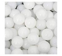 LittleTom 50 Boules Blanches pour Piscine a balles Bebe 5,5 cm en Plastique PE - balles legeres pour Parc de Jeu ou Tente - Jouet pour Interieur et Exterieur