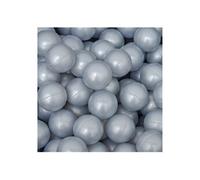 LittleTom 50 Boules en PE 5,5cm de diamètre pour remplir piscine bébé Argenté