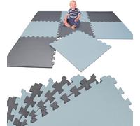 LittleTom 8 Pièces Tapis de Sol pour Enfants - 50x50 cm Dalles en Mousse EVA - Surface de Jeu Douce pour Bambins et Jeunes Enfants - Carrés Puzzle Antidérapants - Revêtement pour la Chambre des Petits