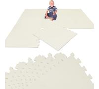 LittleTom 8 Pièces Tapis de Sol pour Enfants - 50x50 cm Dalles en Mousse EVA - Surface de Jeu Douce pour Bambins et Jeunes Enfants - Carrés Puzzle Antidérapants - Revêtement pour la Chambre des Petits