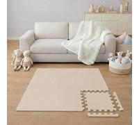 LittleTom 9 Pièces Tapis de Sol Bébé dès Le Premier Mois - 30x30 cm Dalles en Mousse EVA avec Bordures - Surface de Jeu pour l'Éveil - Carrés Puzzle Antidérapants - Revêtement pour Chambre des Petits