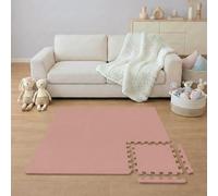 LittleTom 9 Pièces Tapis de Sol Bébé dès Le Premier Mois - 30x30 cm Dalles en Mousse EVA avec Bordures - Surface de Jeu pour l'Éveil - Carrés Puzzle Antidérapants - Revêtement pour Chambre des Petits