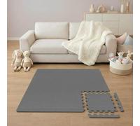 LittleTom 9 Pièces Tapis de Sol Bébé dès Le Premier Mois - 30x30 cm Dalles en Mousse EVA avec Bordures - Surface de Jeu pour l'Éveil - Carrés Puzzle Antidérapants - Revêtement pour Chambre des Petits