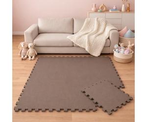 LittleTom 9 Pièces Tapis de Sol Bébé dès Le Premier Mois - 30x30 cm Dalles en Mousse EVA - Surface de Jeu Douce pour l'Éveil - Carrés Puzzle Antidérapants - Revêtement pour la Chambre des Petits