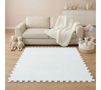 LittleTom Lot de 18 Tapis de Sol Bébé Pliables - 30x30 Cm - Dalles Puzzle pour Motricité dès Premier Mois - Aire d'Activités Chambre Enfant