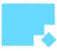 LittleTom Tapis de Jeux Puzzle pour bébé Bleu- 18 pièces de 30x30 cm - Tapis d’éveil 180x90 cm pour Enfants - Tapis de Sol de Protection pour Chambre d’Enfant