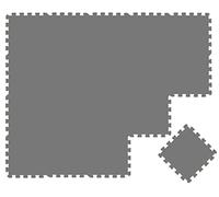 LittleTom Tapis de Jeux Puzzle pour bébé Gris - 18 pièces de 30x30 cm - Tapis d’éveil 180x90 cm pour Enfants - Tapis de Sol de Protection pour Chambre d’Enfant