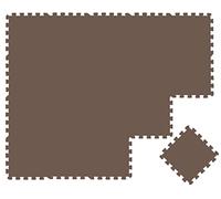 LittleTom Tapis de Jeux Puzzle pour bébé Marron - 18 pièces de 30x30 cm - Tapis d’éveil 180x90 cm pour Enfants - Tapis de Sol de Protection pour Chambre d’Enfant