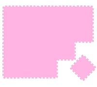 LittleTom Tapis de Jeux Puzzle pour bébé Rose - 18 pièces de 30x30 cm - Tapis d’éveil 180x90 cm pour Enfants - Tapis de Sol de Protection pour Chambre d’Enfant - Mousse EVA