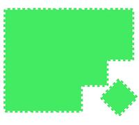 LittleTom Tapis de Jeux Puzzle pour bébé Vert - 18 pièces de 30x30 cm - Tapis d’éveil 180x90 cm pour Enfants - Tapis de Sol de Protection pour Chambre d’Enfant - Mousse EVA