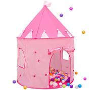 LittleTom Tente Princesse Fille - 300 Balles - 100x100x135 Piscine a balle Tente d'Interieur Enfant Tipi Bebe Chateau Princesse Tente de Jeu Enfant - Tente à Balles Bébé Piscine à Balles Bébé Fille