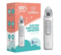 LittleTora Aspirateur nasal rechargeable pour bébé - Nettoyeur de nez électrique pour bébé - Ventouse de mucus Booger pour tout-petits - Aspirateur nasal pour bébé - Dispositif d'aspiration Booger