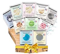 Littorelle Coffret Beauté 10 Masques Tissu Visage Patchs Yeux Hydrogel - Fabriqué en France - Hydratant, Anti-Âge, Detox au Collagène, Acide Hyaluronique, Aloe Vera - 96% Naturels - 2 Certifiés Bio