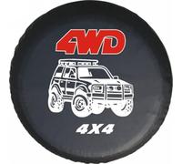 LITTOU Pneu de Rechange Universelle Coque 4 WD 4 x 4 Spot Tête de Mort Cuir Souple étui Protecteur (4WD, 17 "pour Diamètre 31 '' - 33 '')