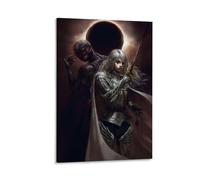 LITTPU Affiche d'art fantastique sombre - Impression de guerrier et d'ombre - Personnages mythiques - Décoration murale gothique pour la maison - Cadeau unique pour les amateurs d'art - 40,6 x 61 cm