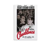 LITTPU Casablanca Affiche de film vintage classique Décoration murale Humphrey Bogart Ingrid Bergman Noir et blanc 50,8 x 76,2 cm Sans cadre