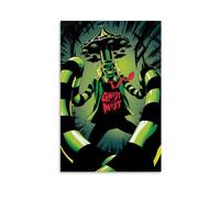 LITTPU Ghost with The Most Poster Vintage Horror Art Print Retro Movie Décoration murale Unique Halloween Thème Carnaval effrayant Design graphique coloré pour cadeau de maison 20,3 x 30,5 cm Sans