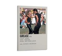 LITTPU Grease Affiche de film 1978 rétro encadrée Motif John Travolta Olivia Newton-John