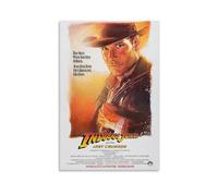 LITTPU Indiana Jones Poster Art Last Crusade Print Adventure Movie Décoration murale classique Illustration de personnage emblématique Décoration de la maison Affiche de film vintage Cadeau d'art de