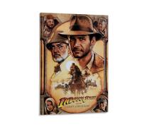 LITTPU Indiana Jones Poster Dernière Croisade Affiche Vintage Movie Art Adventure Décoration murale classique Œuvre d'art rétro Décoration d'intérieur Article de collection pour les fans 30,5 x 45,7
